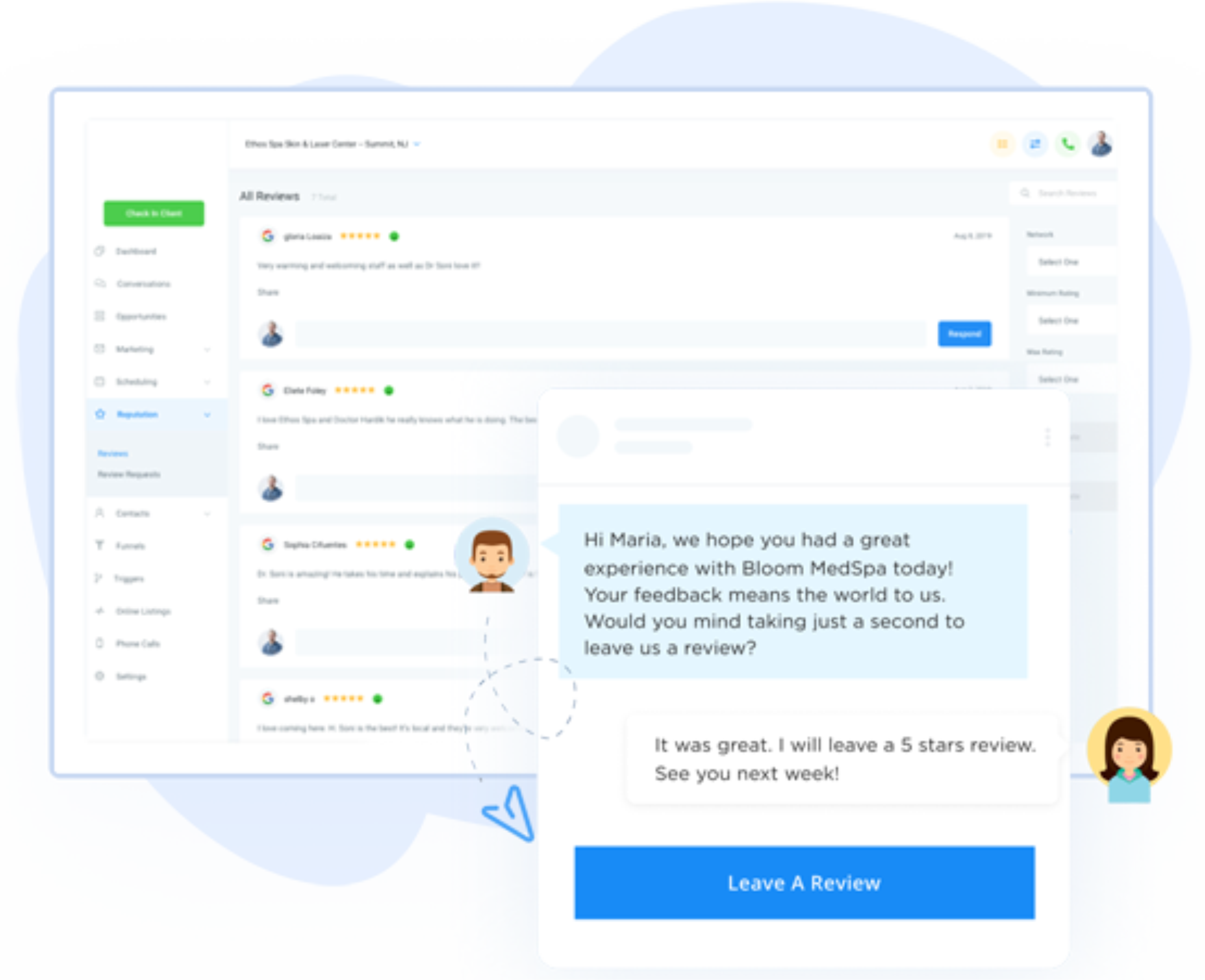 Automated reviews Automated Google and Facebook reviews